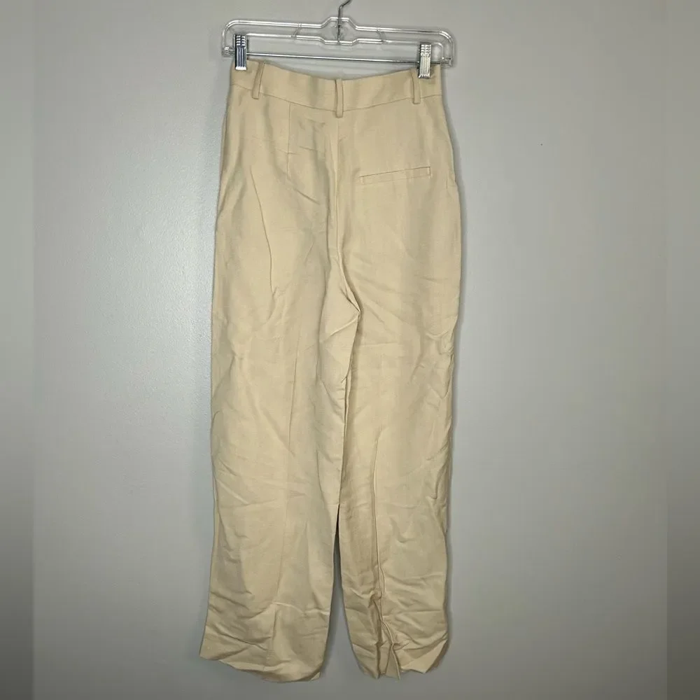 COS Relaxed Linen Blend Wide Leg Pants NWT